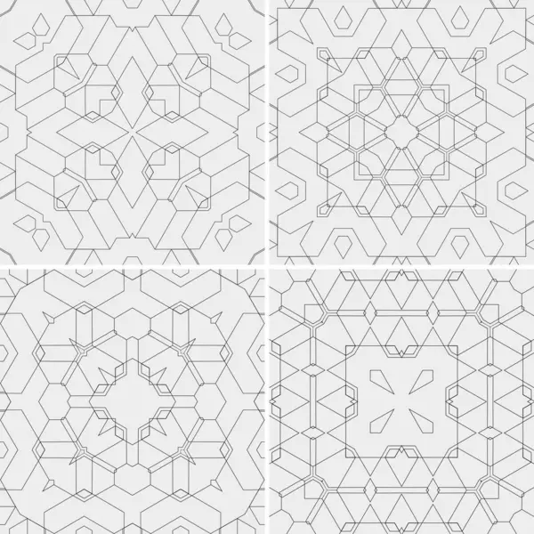 siyah ve beyaz geometrik süsler. Ağ, tekstil ve duvar kağıtları için ağ deseni