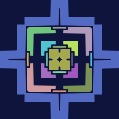 Art deco renk simgesi - taslak biçimi