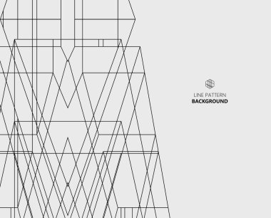 Siyah çizgileri olan soyut geometrik desen arkaplanı.