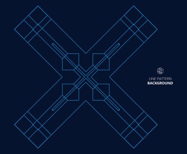 Mavi soyut geometrik desen