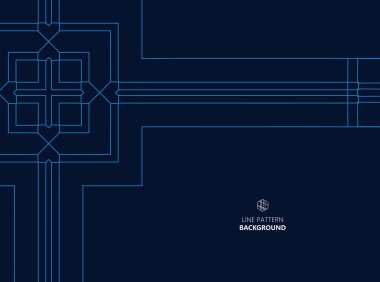 Çizgileri olan soyut mavi geometrik desen