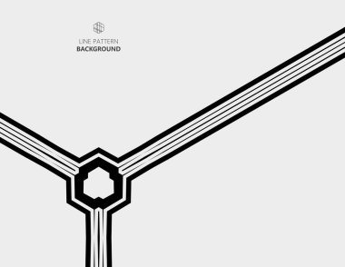 Basit ve modern siyah çizgileri olan geometrik desen arkaplanı
