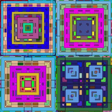 Geometrik şekillerle Dikişsiz desen