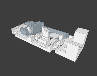 ev mimari planı 3 d illüstrasyon
