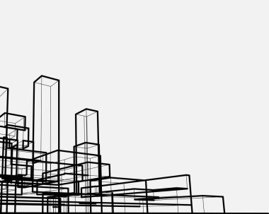soyut mimari duvar kağıdı, dijital arkaplan