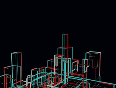 soyut mimari duvar kağıdı tasarımı, dijital konsept arkaplan