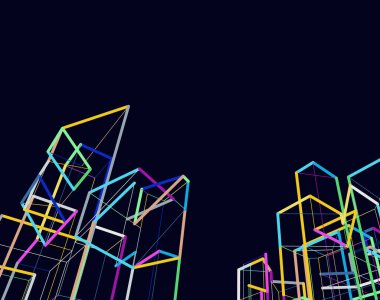 soyut mimari arkaplan tasarımı, vektör kavramı