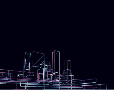 soyut mimari sanat, dijital illüstrasyon