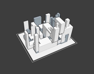 Bir şehrin 3 boyutlu modeli