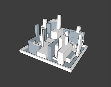 Bir şehrin 3 boyutlu modeli