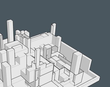 soyut mimari duvar kağıdı, dijital arkaplan