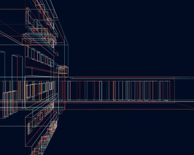 soyut mimari duvar kağıdı, dijital arkaplan