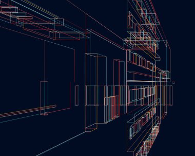 soyut mimari yapı iç arkaplanı