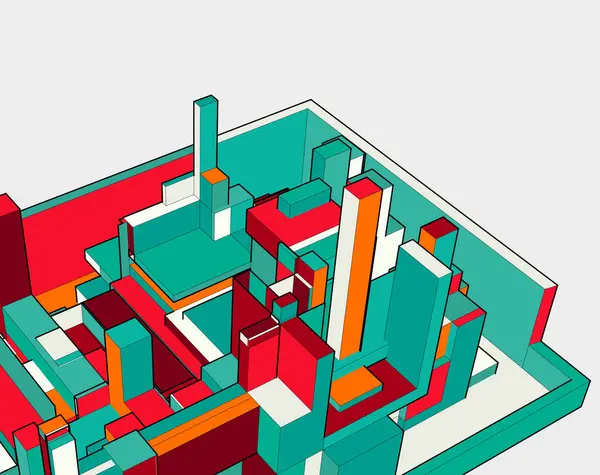 Mimari yapının 3 boyutlu canlandırması