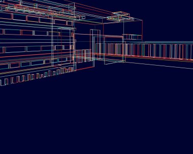 soyut mimari duvar kağıdı tasarımı, dijital konsept arkaplan