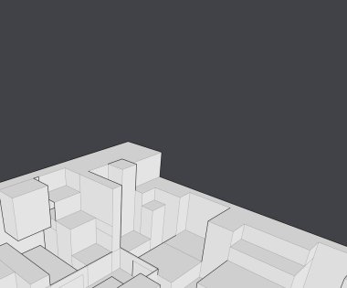 Şehir manzarası 3D görüntüleme
