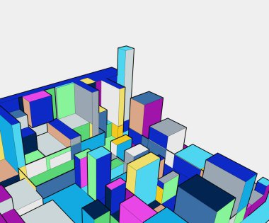 3d özet küp arkaplanı oluştur