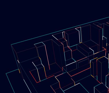 soyut çokgen uzay yalan makinesi arkaplanı