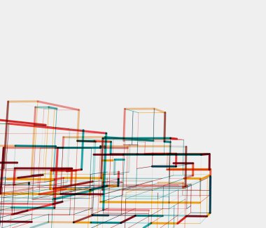 Geometrik soyutlama, düz çizgileri olan sanat arkaplanı