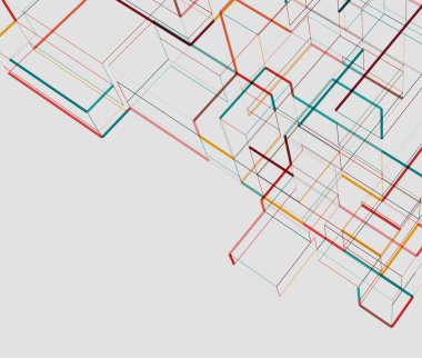 geometrik şekiller ve dikdörtgenlerle soyut arkaplan
