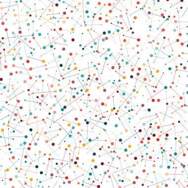 Beyaz arkaplanda renksiz noktalar var. Geometrik soyut vektör deseni. Modern geometrik desen. Geometrik desen