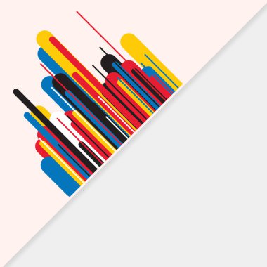 Soyut arkaplan. Renkli çizgiler geometrik şekiller ve... doğrusal 1, üçgen ve noktalar. dizayn,