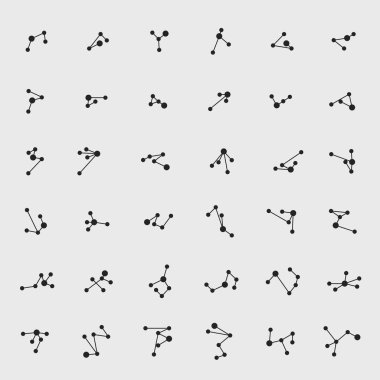 Yıldızların, yıldızların, yıldızların vektör çizgisi simgeleri