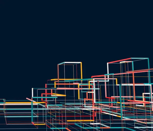 Bir şehir ile soyut arkaplan