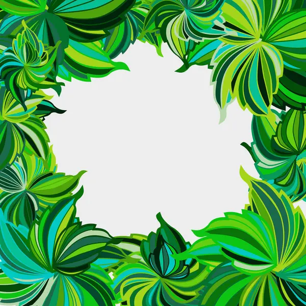 Tropikal çiçekli ve yapraklı tropikal çerçeve.