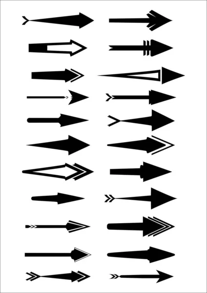 Ікона Стріл Чорне Біле — стоковий вектор
