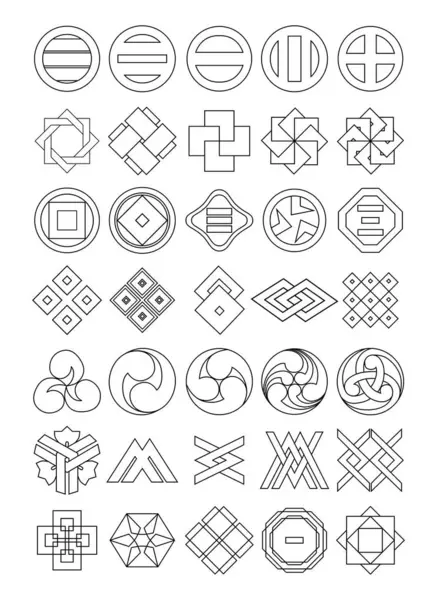 幾何学的な形状 ベクトルコレクション — ストックベクタ