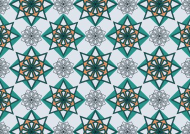 Kusursuz vektör deseni, arabesk geometri motifleri