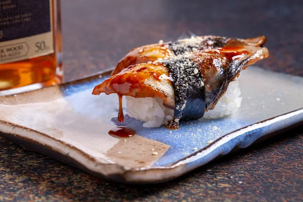 Läcker Färsk Sushi Fisk Läcker Japansk Mat Royaltyfria Stockbilder