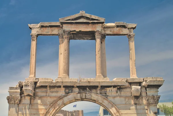 Hadrians Port Athen Hellas – stockfoto