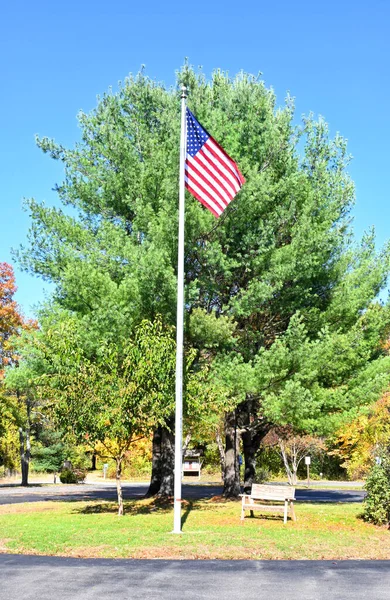 Bandera Americana Lindenwald National Historic Landmark Hogar Martin Van Buren — Foto de Stock