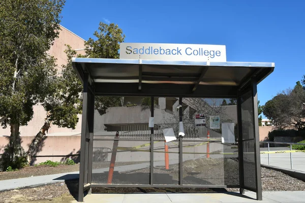Mission Viejo California Jan 2023 Bus Shelter Campus Saddleback College — Stock Photo, Image