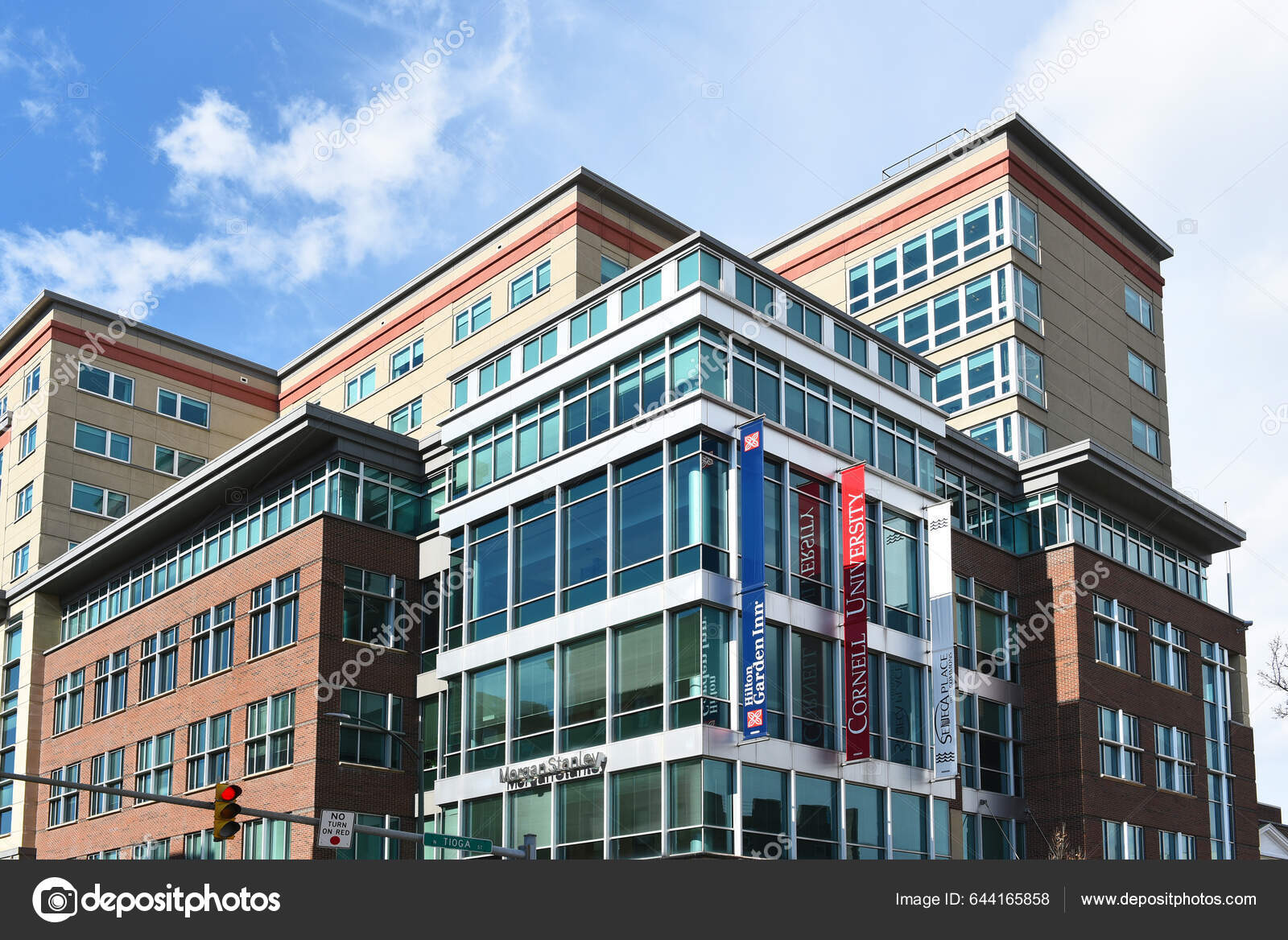 Ithaca New York Feb 2023 Modern Buildings Downtown Ithaca Featuring