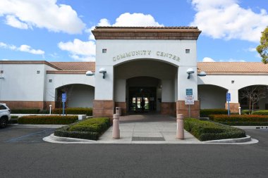 TÜSTİN, CALIFORNIA - 7 MAR 2023: The Clifton C. Miller Community Center in Old Town Tustin. 