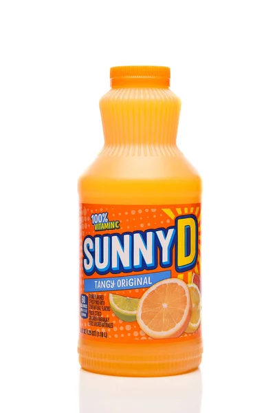 Irvine Kalifornia Mar 2023 Uncjowa Butelka Sunny Orange Drink Tangy — Zdjęcie stockowe