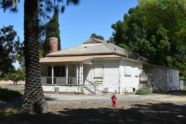 IRVINE, CALIFORNIA - 27 MAR 2023: Irvine Çiftlik Tarihi Parkı 'ndaki Krauss Evi James Irvines' in kayınbiraderinin eviydi.