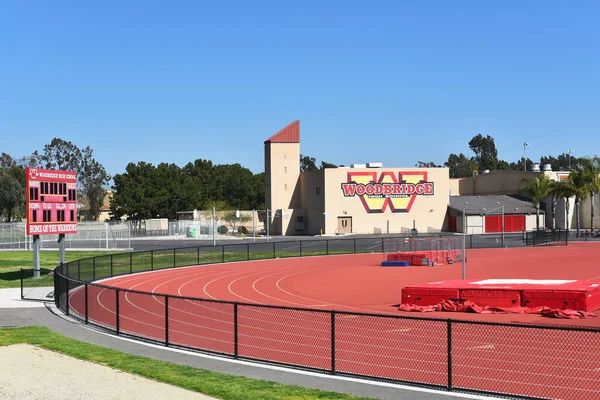 Irvine California Apr 2023 Track Scoreboard Gymnasium Background Campus Woodbridge — Stock Photo, Image