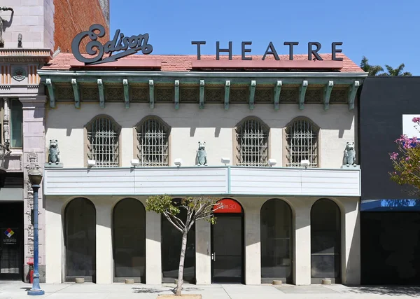Long Beach California Apr 2023 Edison Theater Marquee Ursprungligen Hem — Stockfoto