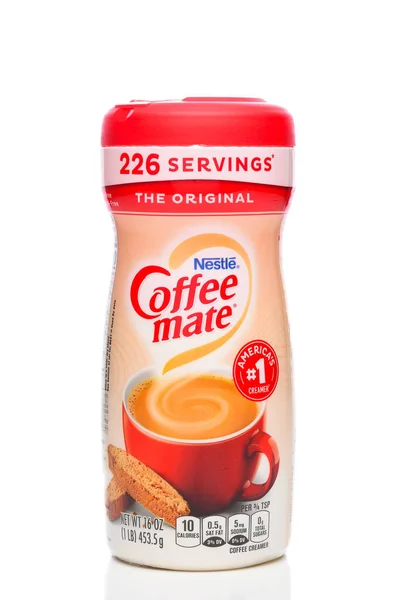 Irivne California Mayo 20223 Recipiente Crema Café Mate Nestlé —  Fotos de Stock
