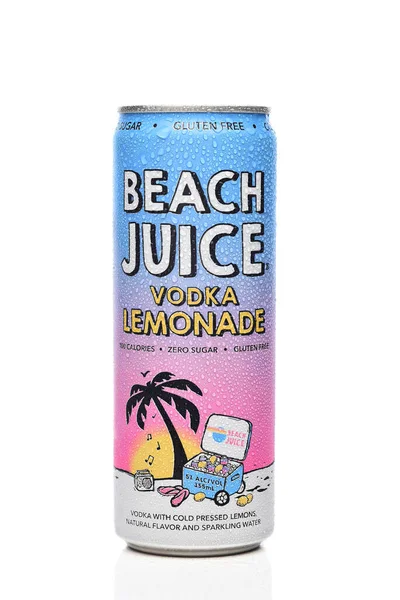 Irivne Californie Juin 20223 Une Boîte Jus Plage Vodka Lemonade — Photo