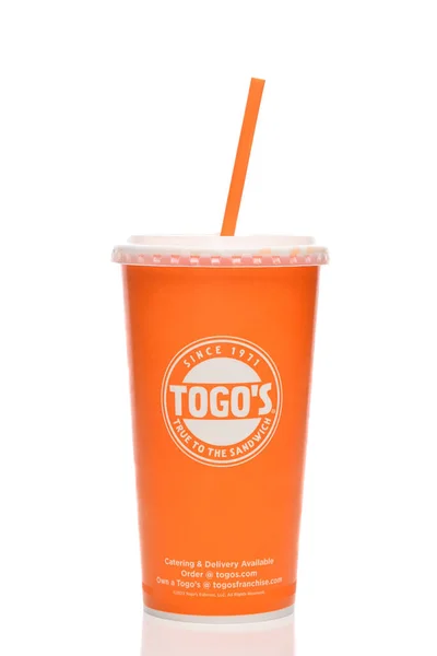 Irvine California June 2023 Togos Eatery Disposable Drink Cup Straw — 스톡 사진