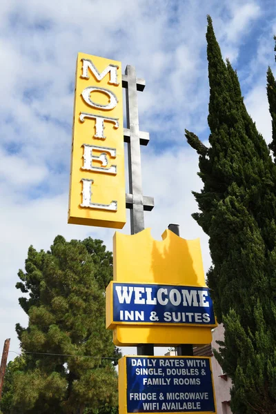 Анатолия Калифорния Сентября 2023 Года Знак Отеле Welcome Inn Suites — стоковое фото