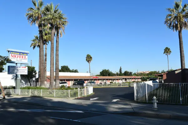 Santa Ana California Oct 2023 Sunshine Village Motel 1St Street — Stock Photo, Image