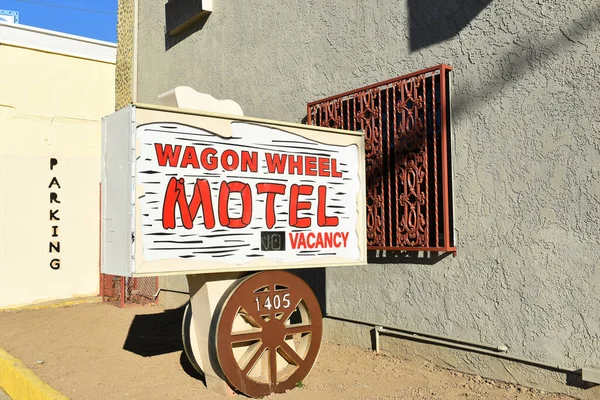 Santa Ana Kalifornien Okt 2023 Nahaufnahme Des Wagon Wheel Motel — Stockfoto