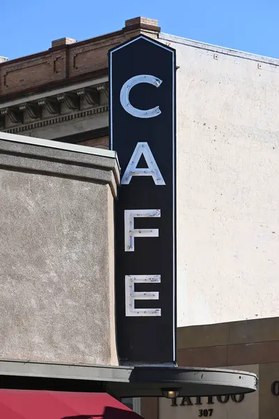 Санта Ана Калифорния Окт 2023 Cafe Sign Vault Bar Grill — стоковое фото