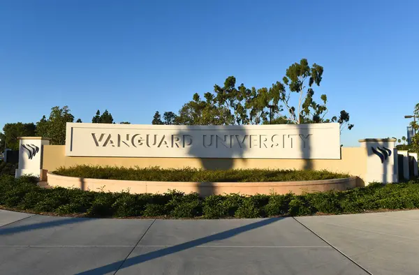Costa Mesa California Nov 2023 Vanguard University Sign Private Protestant — Stock Photo, Image